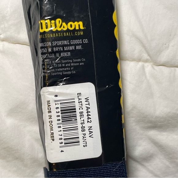 Wilson Adjustable Elastic Baseball/softball Belt in Navy Size Adult - Picture 4 of 4